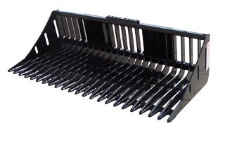 Haugen skeleton rock bucket skid steer attachment